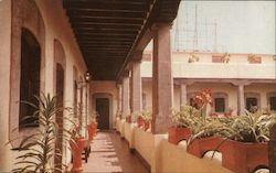 The Cortes Hotel Corridor Postcard