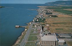 Aerial View of Cheticamp on the Cabot Trail Postcard