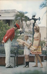 Young Tourist Carrying Cuban Bread Postcard