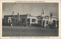 Chisman's COurt & One Stop Service Postcard