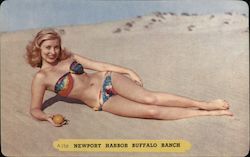 Newport Harbor Buffalo Ranch Bathing Beauty Corona del Mar, CA Postcard Postcard Postcard