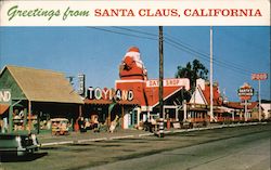 Greetings From Santa Claus Carpinteria, CA Postcard Postcard Postcard