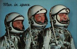 Men in space Postcard