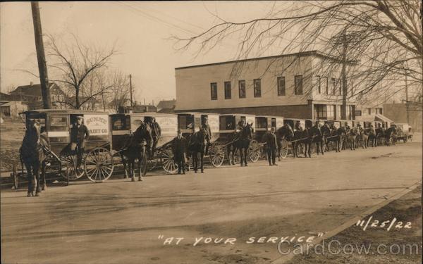 1922 Summe Dairy Co Delivery Wagons At Your Service Kansas City Missouri