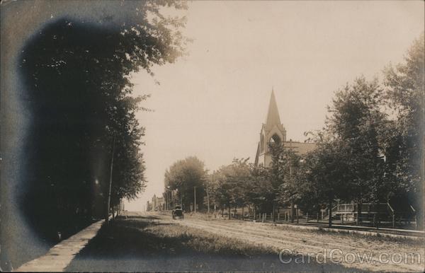 Driving Down Town Road Lake Mills Iowa