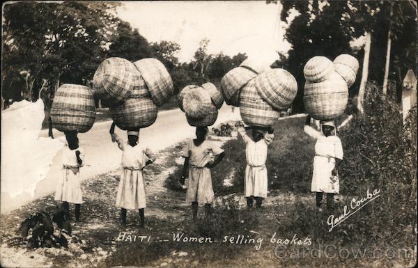 Haiti -- Women Selling Baskets Caribbean Islands