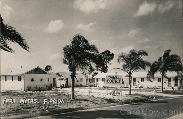 Mills Court Fort Myers FL Postcard Mills Court Fort Myers FL Postcard