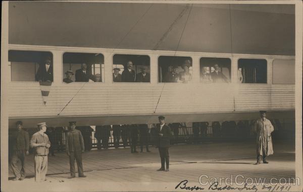 Zeppelin Airship Passengers Baden Baden Germany