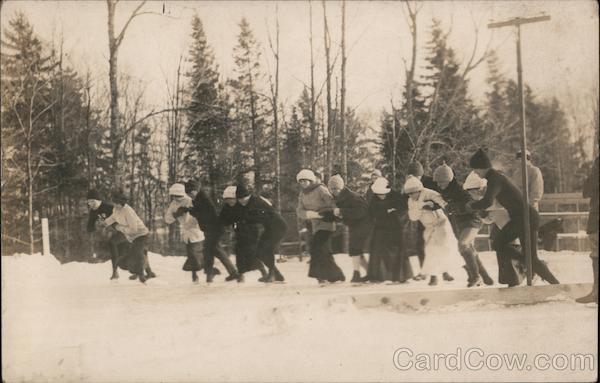 Ice Skaters Lake Placid New York