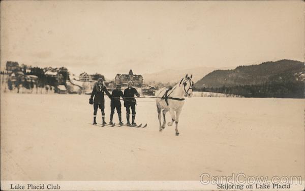 Skijoring on Lake Placid, Lake Placid Club New York