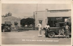 Del Rio's Only Close In Tourist Camp Mobil Oil Postcard