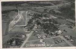 Aerial View of Duanesburg and Airport New York Postcard Postcard Postcard