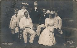 President Roosevelt and His Family Postcard