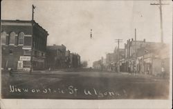 View on State St Algona, IA Postcard Postcard Postcard