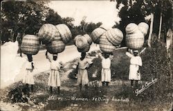 Haiti -- Women Selling Baskets Caribbean Islands Postcard Postcard Postcard