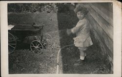 Child Playing Outside Children Postcard Postcard Postcard