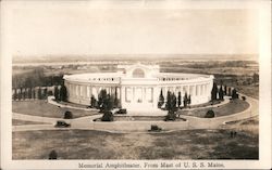 Memorial Amphitheater From the Mast of USS Maine, Arlington National Cemetery Postcard