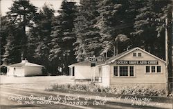 Ocean Grove Auto Court on Redwood Highway 1/2 Mile North of Trinidad, CA Postcard Postcard Postcard