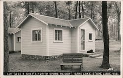 Cottage 6 Shep's North Shore Resort, Sand Lake Stone Lake, WI Postcard Postcard Postcard