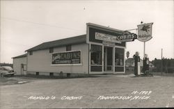 Arnold's Cabins, Gas Station Mobilgas Postcard