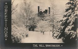 The Hill Sanitarium in the Snow Postcard