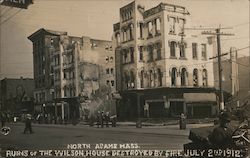 1912 Ruins of the Wilson House, Empire Theatre after Fire Postcard