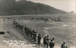 Sport Fishermen, Klamath River Mouth Postcard