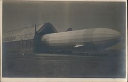 1911 Zeppelin Schwaben, Leaving Hanger Postcard