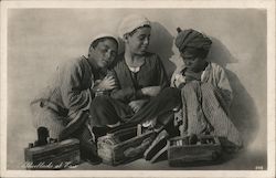 Shoeblacks at Ease Postcard
