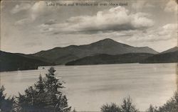 Lake Placid and Whiteface mt over Moos iland Postcard