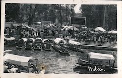 Boats on River Postcard