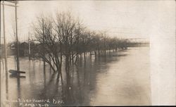 Flood, St Joseph River - Howard Park March 8, 1908 Postcard