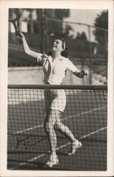 Janet Gaynor Playing Tennis Postcard