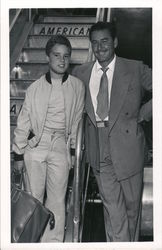 Errol Flynn & Son 1951 Postcard