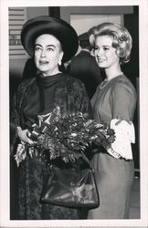 Joan Crawford & Daughter 1966 Postcard