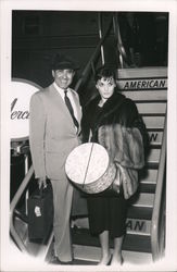 Tyrone Power & Wife 1958 Postcard