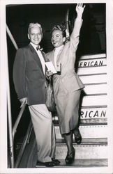 Carmen Miranda & Husband David Sebastian 1952 Postcard