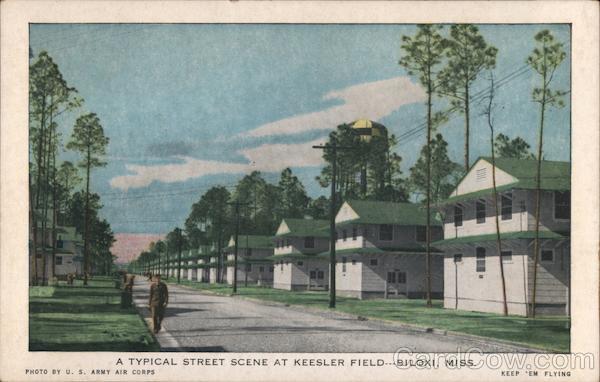 A Typical Street Scene at Keesler Field Biloxi Mississippi