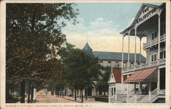 Ocean Pathway, Showing Temple Ocean Grove New Jersey