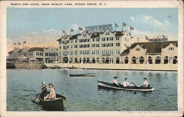 North End Hotel from Wesley Lake Ocean Grove New Jersey