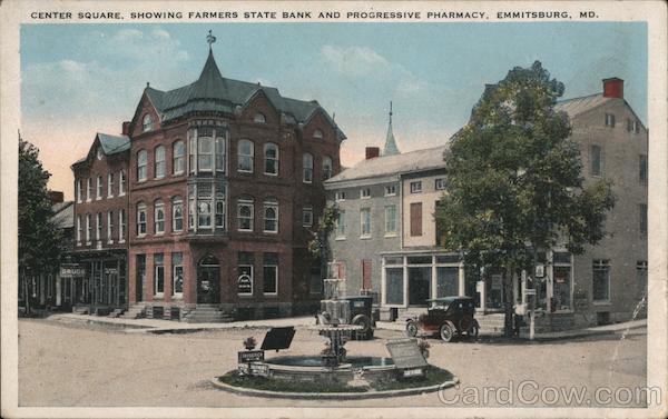 Center Square, Farmers State Bank, Progressive Pharmacy Emmitsburg Maryland
