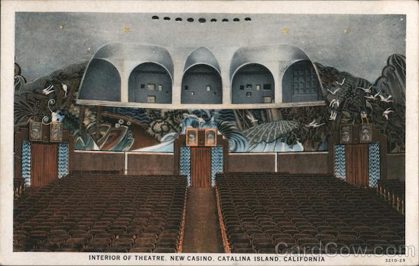 Interior of Theatre, New Casino Santa Catalina Island California