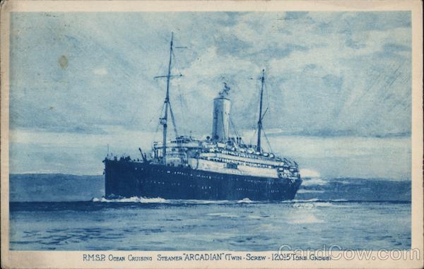 RMSP Ocean Cruising Steamer Arcadian Steamers