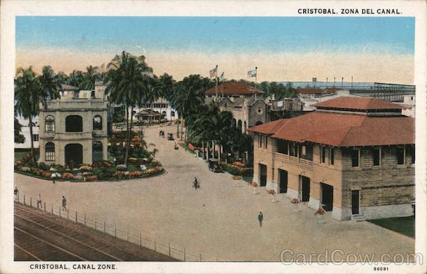 View of Cristobal Panama Postcard