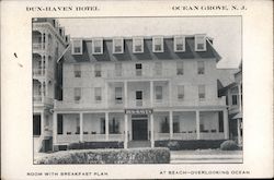 Dun-Haven Hotel Ocean Grove, NJ Postcard Postcard Postcard