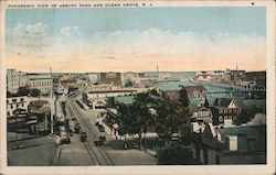 Panoramic View of Asbury Park and Ocean Grove New Jersey Postcard Postcard Postcard