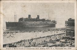 Wreck of Morro Castle at Convention Hall Asbury Park, NJ Postcard Postcard Postcard