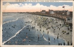 Bathing Beach at North End Hotel Postcard