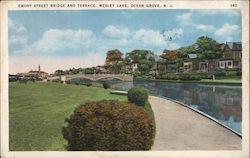 Emory Street Bridge and Terrace, Wesley Lake Postcard