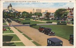 Ocean Pathway and Auditorium Postcard